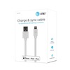 At&T 4-Foot PVC Charge and Sync Lightning Cable (White) PVLC1-WHT